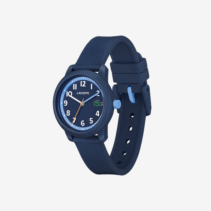 azul 000 VVL0A3300 niños Lacoste 12.12 Reloj con correa de silicona de 3 manecillas