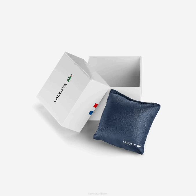 azul 000 VVL0A3300 niños Lacoste 12.12 Reloj con correa de silicona de 3 manecillas