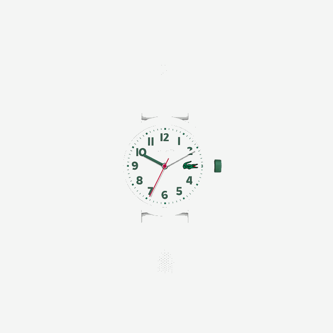 blanco 000 VVL0A3299 niños Lacoste Reloj 12.12 correa silicona blanca