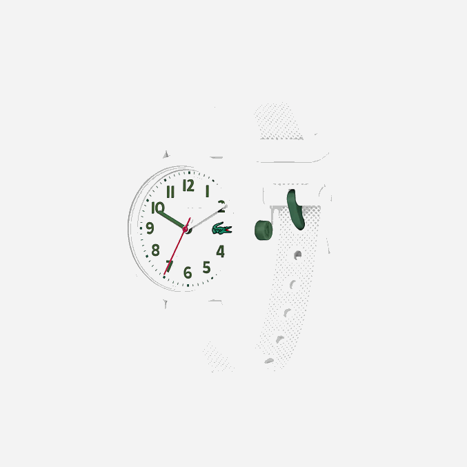 blanco 000 VVL0A3299 niños Lacoste Reloj 12.12 correa silicona blanca