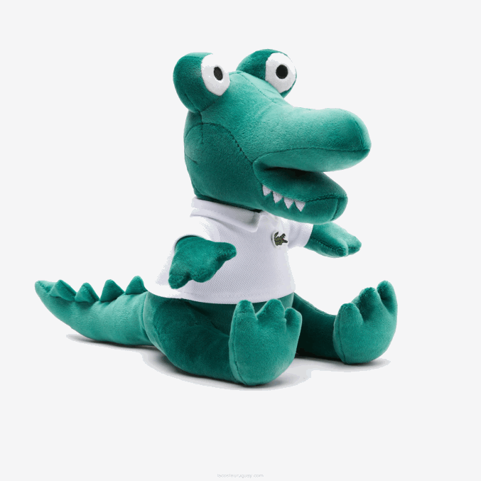 verde 132 VVL0A2990 niños Lacoste peluche de cocodrilo con polo de la marca