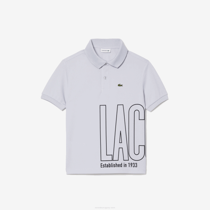 acz gris claro VVL0A2947 Niños Lacoste polo de piqué ultra-dry