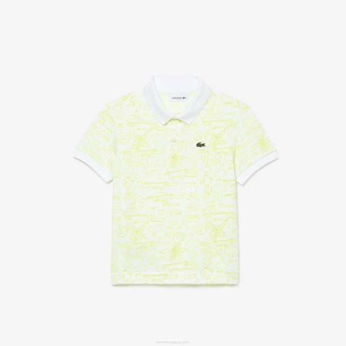 blanco 001 VVL0A2957 niños Lacoste polo de petit piqué de algodón orgánico