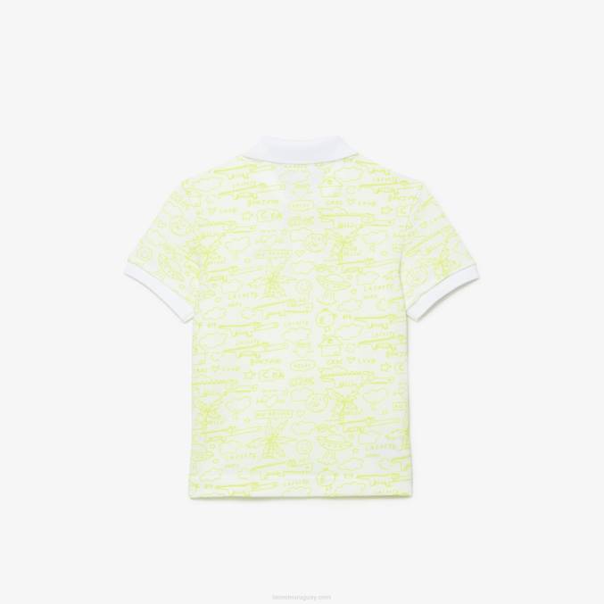 blanco 001 VVL0A2957 niños Lacoste polo de petit piqué de algodón orgánico