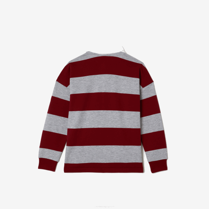 lomo gris burdeos x29 VVL0A2962 niños Lacoste polo de piqué a rayas