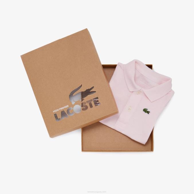 rosa claro t03 VVL0A2987 niños Lacoste conjunto bebé boxer pelele de piqué de algodón orgánico