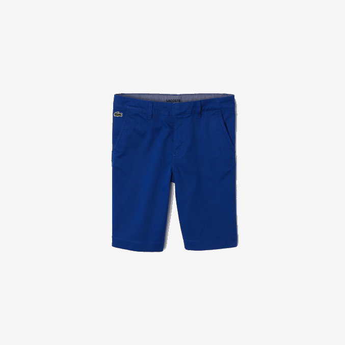 bdm azul VVL0A3301 Niños Lacoste bermudas de algodón elástico