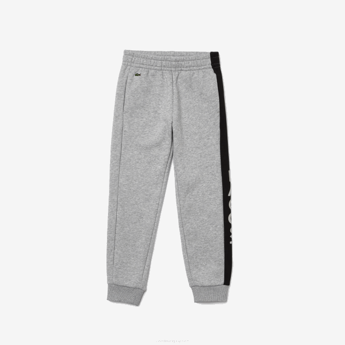 gris chine negro jz9 VVL0A3242 Niños Lacoste pantalones de chándal de mezcla de vellón de algodón