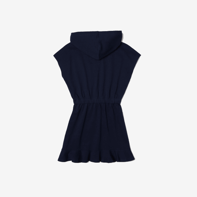 azul marino 166 VVL0A3096 chicas Lacoste vestido estilo jersey sin mangas de piqué elástico