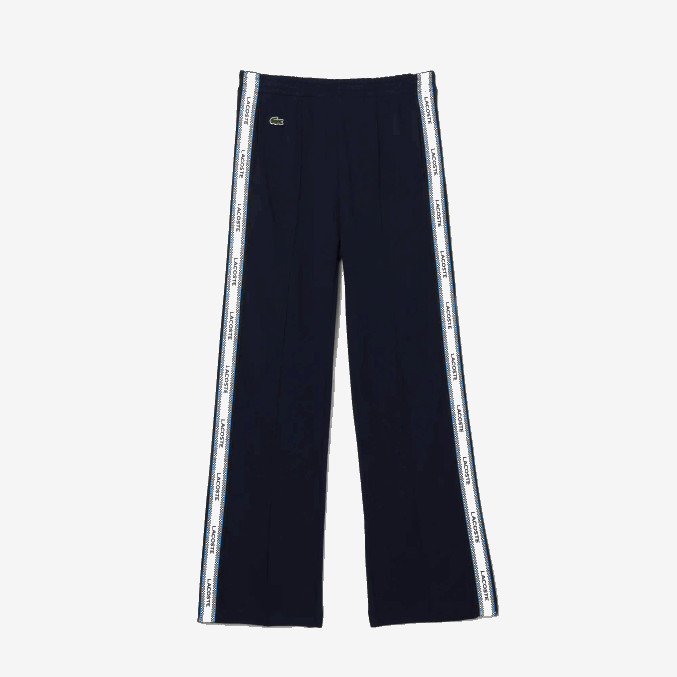 azul marino 166 VVL0A3289 chicas Lacoste pantalones oversize con bandas laterales