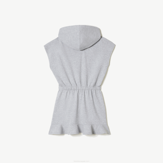 lomo gris cca VVL0A3095 chicas Lacoste vestido estilo jersey sin mangas de piqué elástico