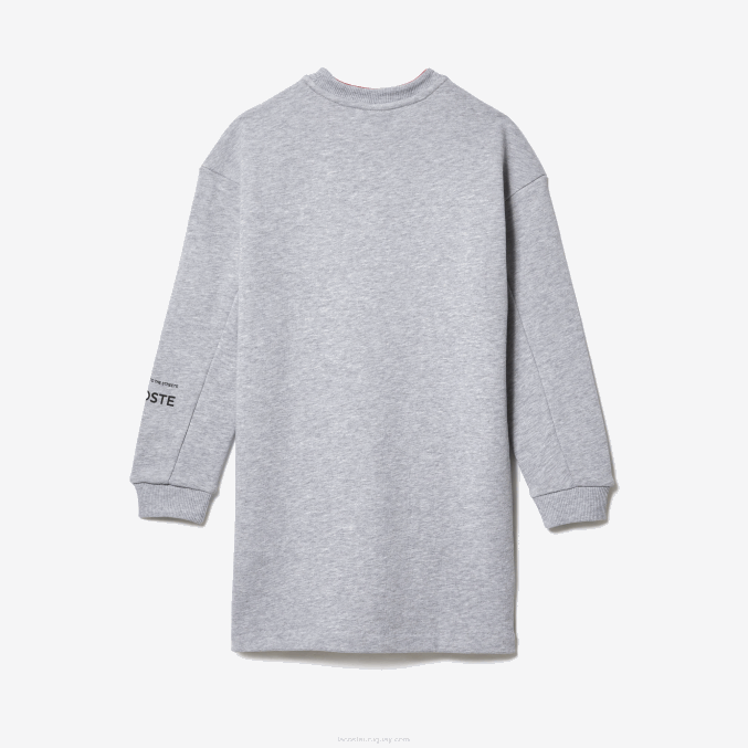 lomo gris cca VVL0A3271 chicas Lacoste vestido tipo sudadera de felpa de algodón