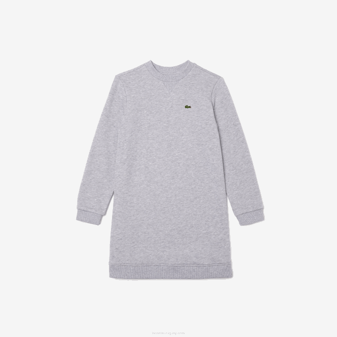 lomo gris cca VVL0A3286 chicas Lacoste vestido de polar con espalda plisada