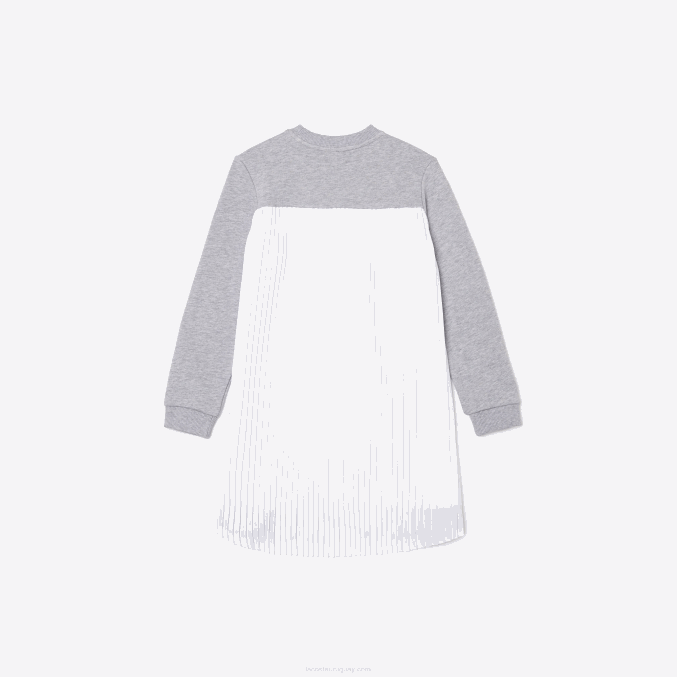 lomo gris cca VVL0A3286 chicas Lacoste vestido de polar con espalda plisada