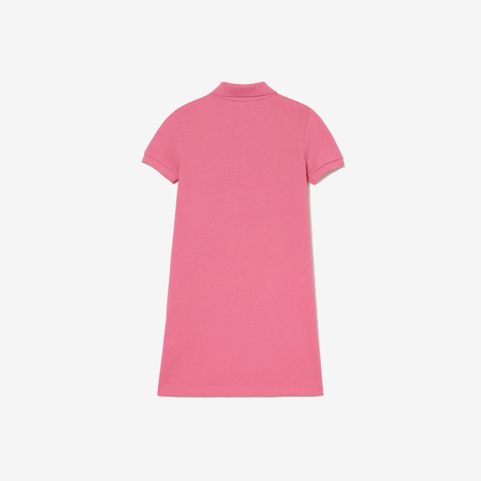 rosa 2r3 VVL0A3081 chicas Lacoste vestido tipo polo de algodón