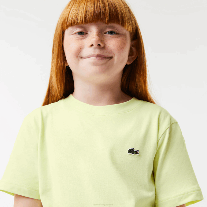 amarillo 6gd VVL0A3161 niños Lacoste camiseta con estampado de cocodrilo