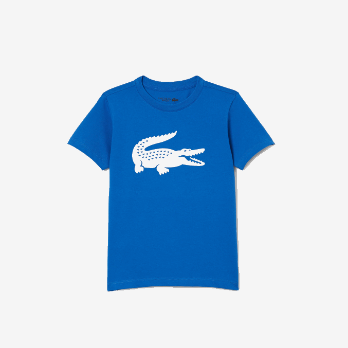 azul blanco lux VVL0A3157 niños Lacoste camiseta sport tennis jersey tecnico oversize cocodrilo