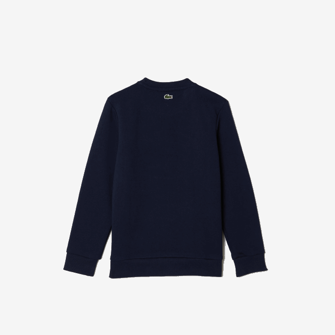 azul marino 166 VVL0A3056 niños Lacoste sudadera color block con logo en contraste