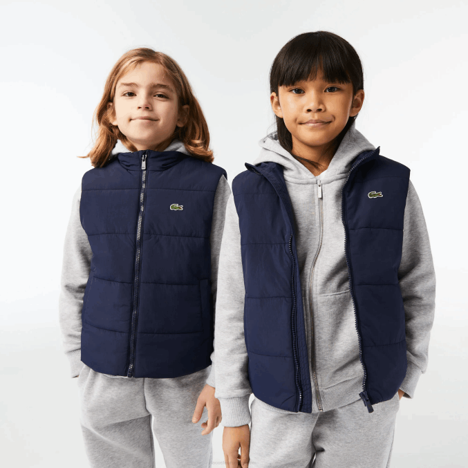 azul marino 166 VVL0A3213 niños Lacoste chaleco repelente al agua