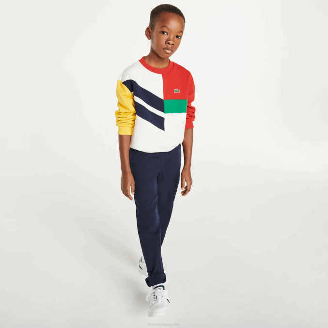 azul marino 166 VVL0A3296 Niños Lacoste cómodos pantalones de algodón ligero