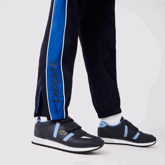 azul marino 976 VVL0A3209 Niños Lacoste chándal deportivo con bloques de color