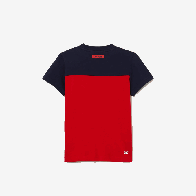 azul marino rojo 551 VVL0A3148 Niños Lacoste camiseta de punto deportivo