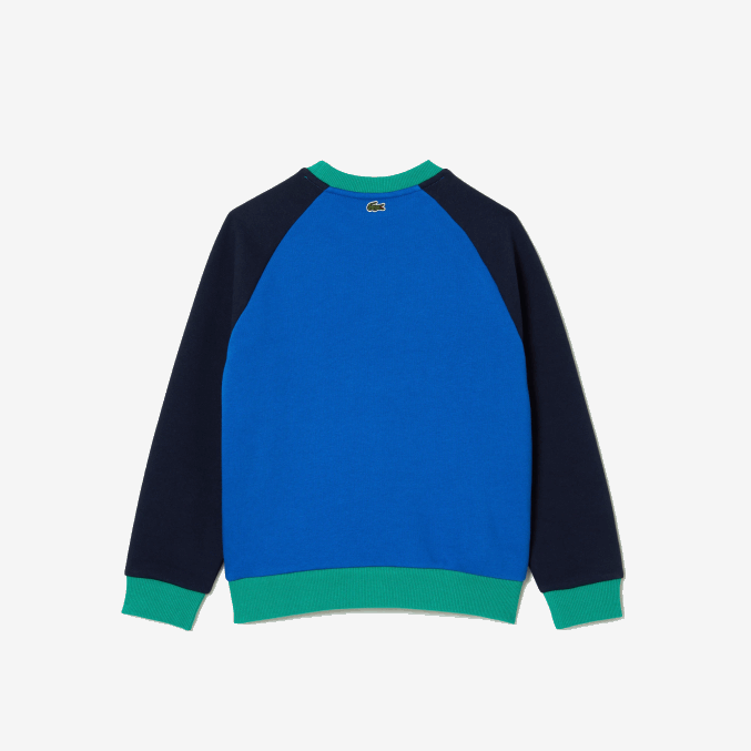 azul marino verde 7w2 VVL0A3194 Niños Lacoste sudadera con diseño colour block y logo