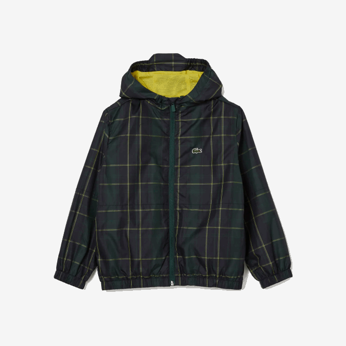 azul marino verde amarillo 9dw VVL0A3262 niños Lacoste cortavientos repelente al agua