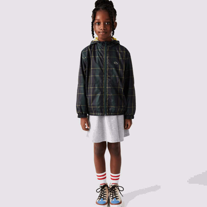 azul marino verde amarillo 9dw VVL0A3262 niños Lacoste cortavientos repelente al agua