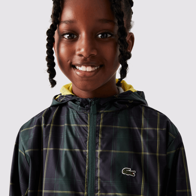 azul marino verde amarillo 9dw VVL0A3262 niños Lacoste cortavientos repelente al agua