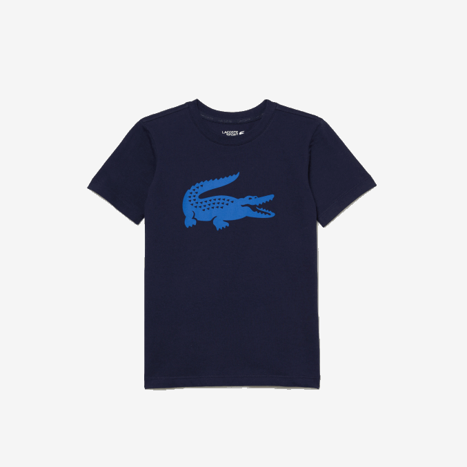 azul marino vi3 VVL0A3023 niños Lacoste camiseta sport tennis jersey tecnico oversize cocodrilo
