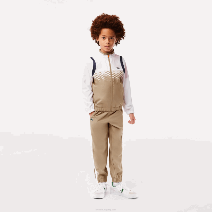 beige blanco azul naranja wri VVL0A3042 Niños Lacoste conjunto jogger tennis x daniil medvedev