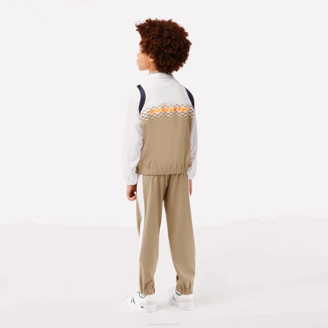 beige blanco azul naranja wri VVL0A3042 Niños Lacoste conjunto jogger tennis x daniil medvedev