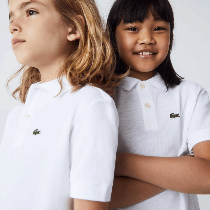 blanco 001 VVL0A3000 niños Lacoste polo de petit piqué regular fit