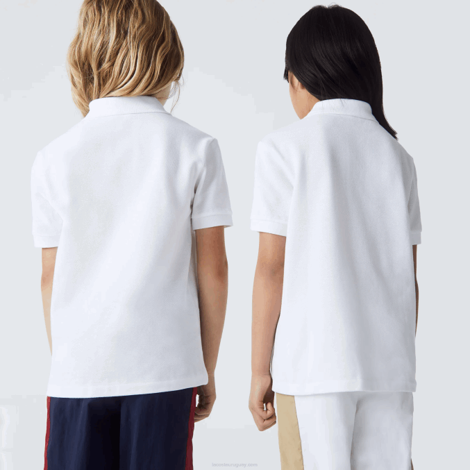blanco 001 VVL0A3000 niños Lacoste polo de petit piqué regular fit