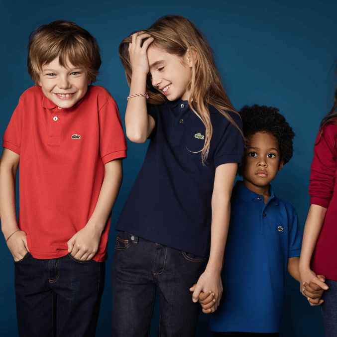 blanco 001 VVL0A3000 niños Lacoste polo de petit piqué regular fit