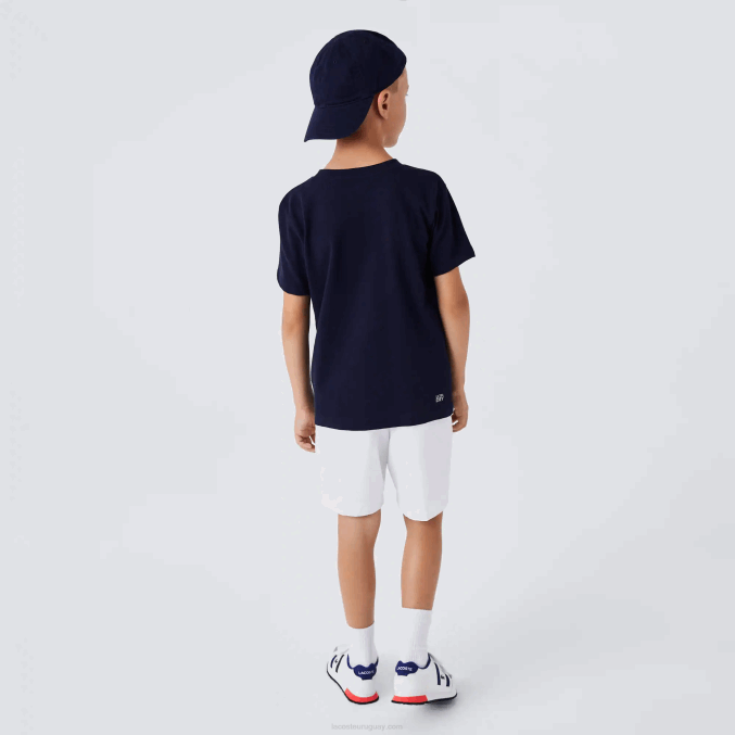 blanco 001 VVL0A3074 niños Lacoste pantalones cortos de deporte de diamantes
