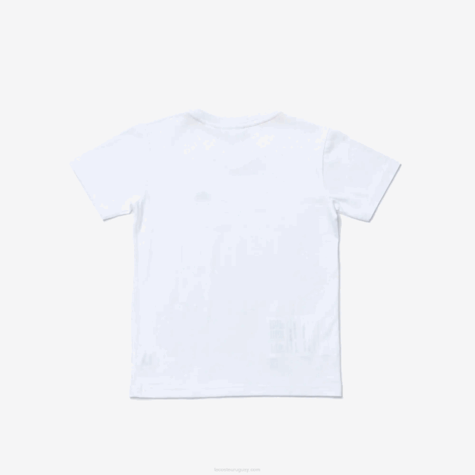 blanco 001 VVL0A3129 niños Lacoste playera con cuello en V