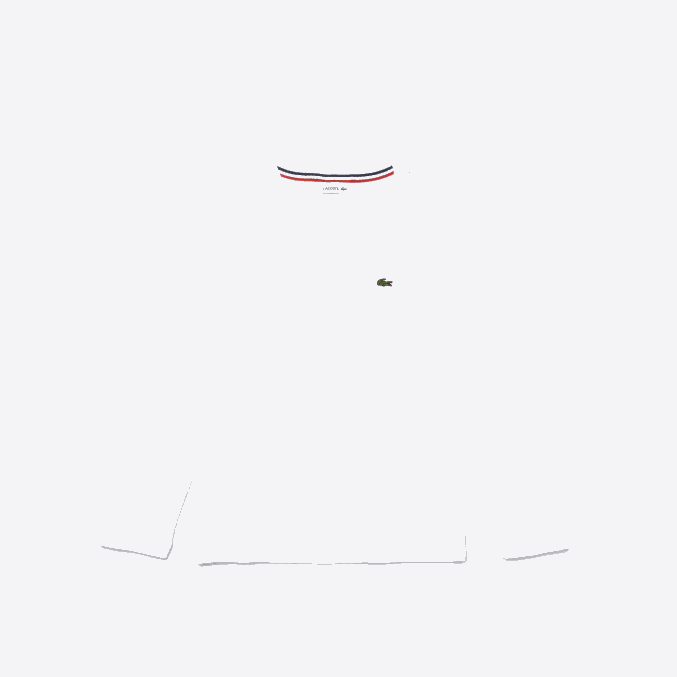 blanco 001 VVL0A3140 niños Lacoste camiseta con cuello redondo