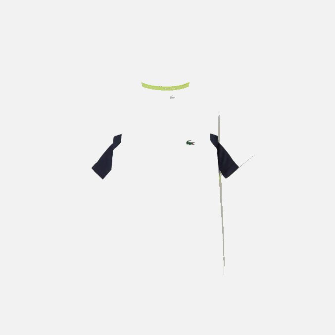 blanco azul marino blanco y2u VVL0A3154 niños Lacoste playera sport tenis color block