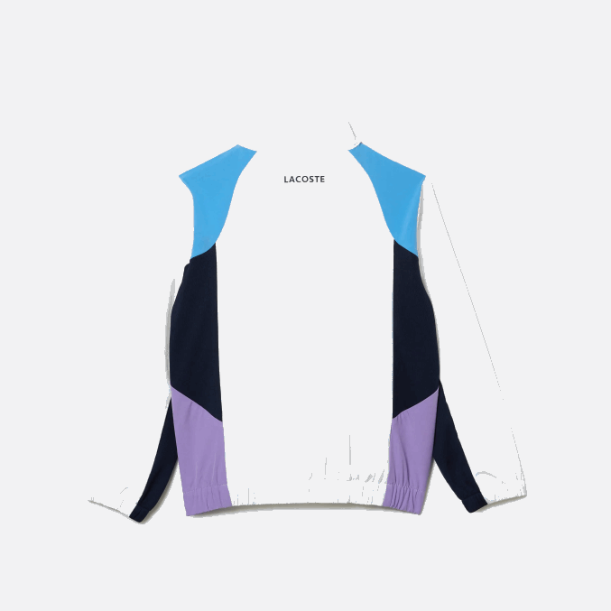 blanco azul marino violeta 6hu VVL0A3185 niños Lacoste chándal deportivo de tenis con bloques de color
