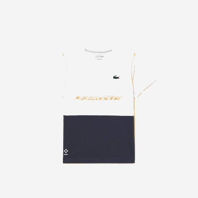 blanco azul naranja wyi VVL0A3005 Niños Lacoste camiseta de tenis x daniil medvedev