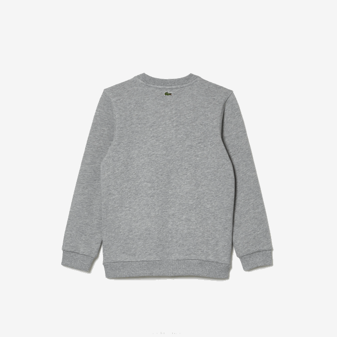 gris lomo blanco verde jnd VVL0A3255 niños Lacoste sudadera heritage con cuello redondo y cocodrilo