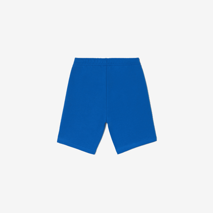 kxb azul VVL0A3087 Niños Lacoste shorts de algodón orgánico con logo en contraste