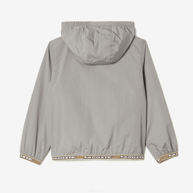 kzw gris VVL0A3065 niños Lacoste chaqueta con capucha