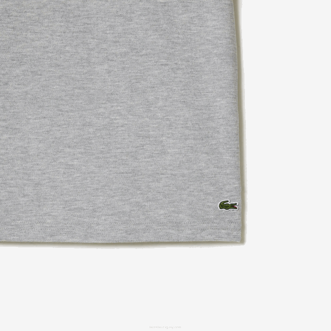 lomo gris cca VVL0A3035 niños Lacoste polo de algodón orgánico con estampado en contraste