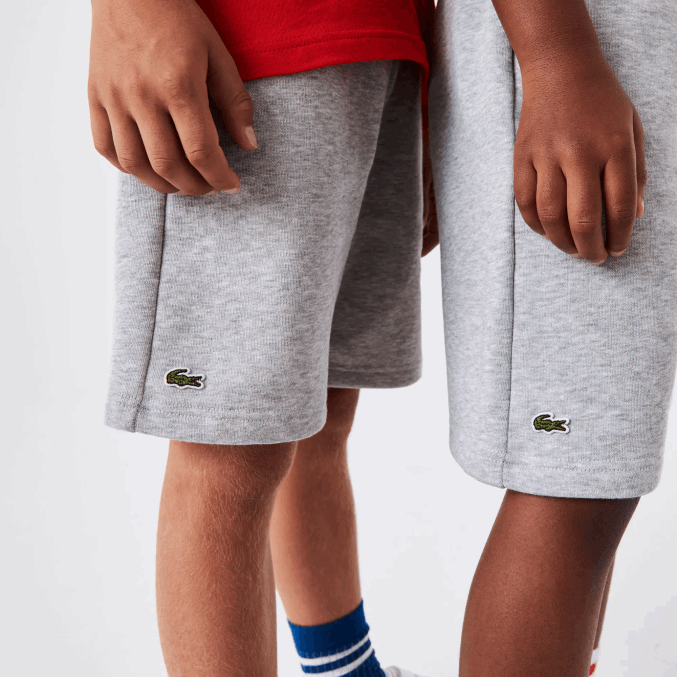 lomo gris cca VVL0A3101 niños Lacoste shorts de felpa de algodón orgánico peinado