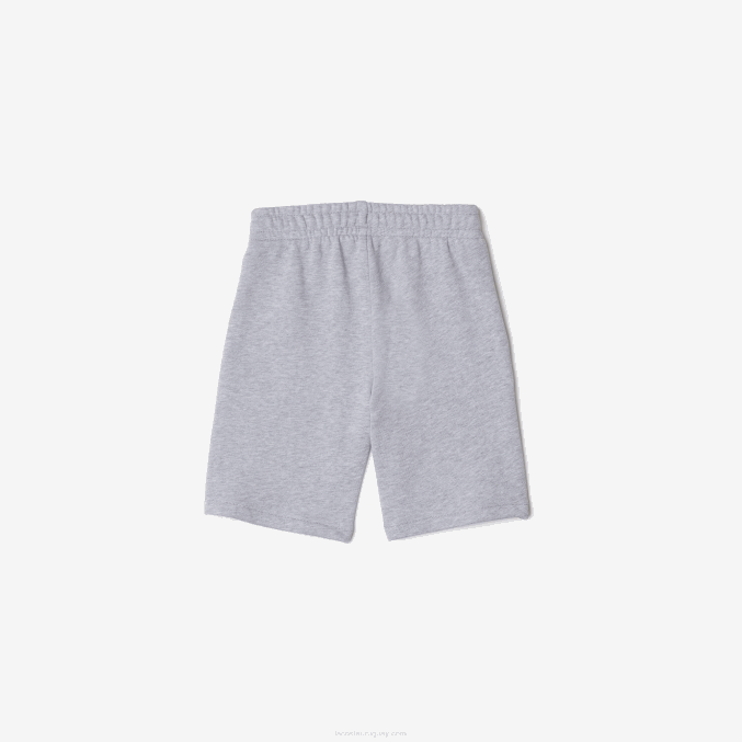 lomo gris cca VVL0A3292 Niños Lacoste shorts extragrandes de algodón orgánico moteado con estampado de cocodrilo