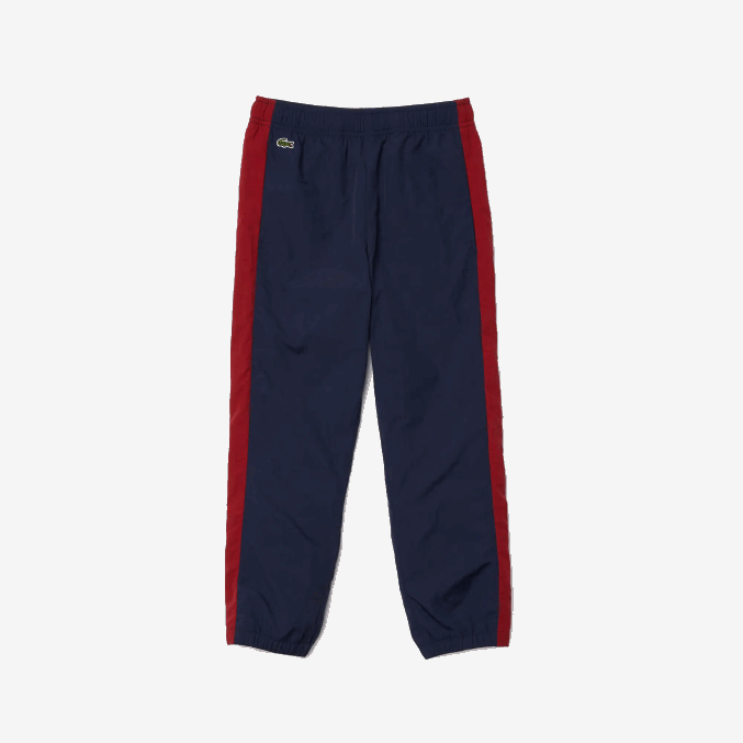 lubricante burdeos azul marino VVL0A3225 niños Lacoste pantalones de chándal con banda en contraste