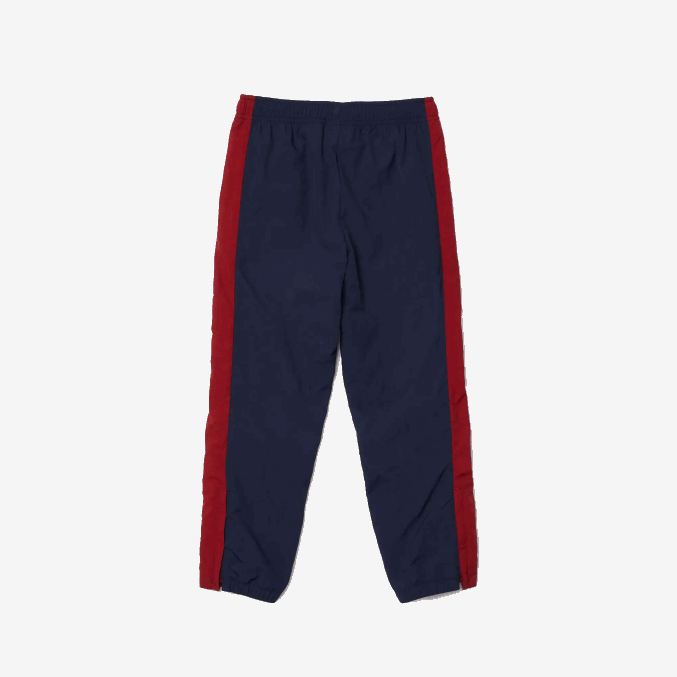 lubricante burdeos azul marino VVL0A3225 niños Lacoste pantalones de chándal con banda en contraste
